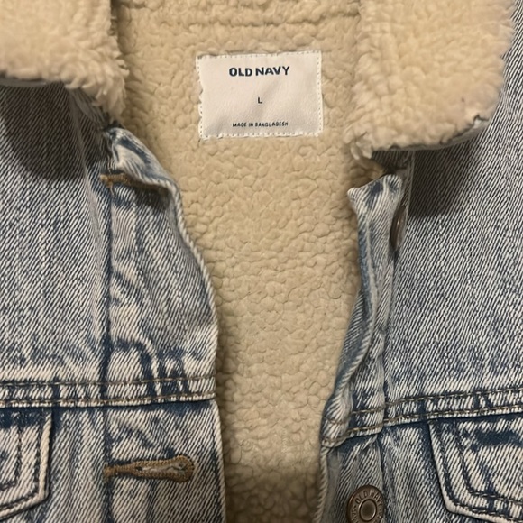 Old Navy Fleece Sherpa Lined Jean Jacket - Picture 2 of 6